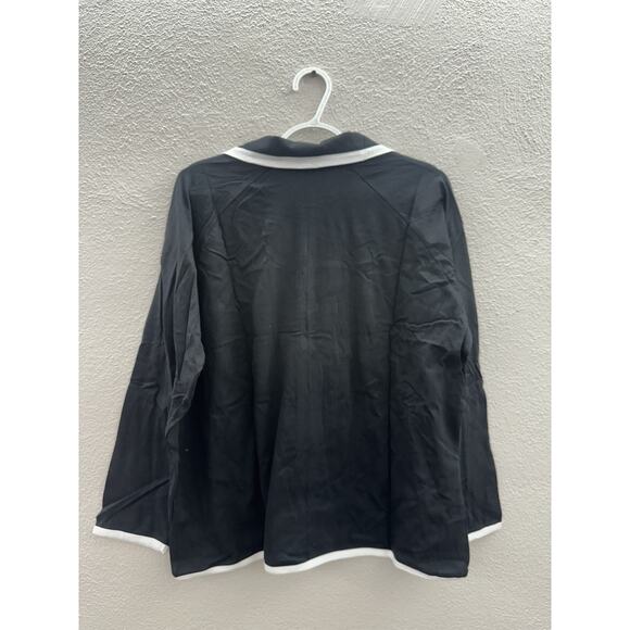 Anthony Richards Womens Two Piece Contrast Stripe Pantset Size Petite XL Black - Picture 6 of 16